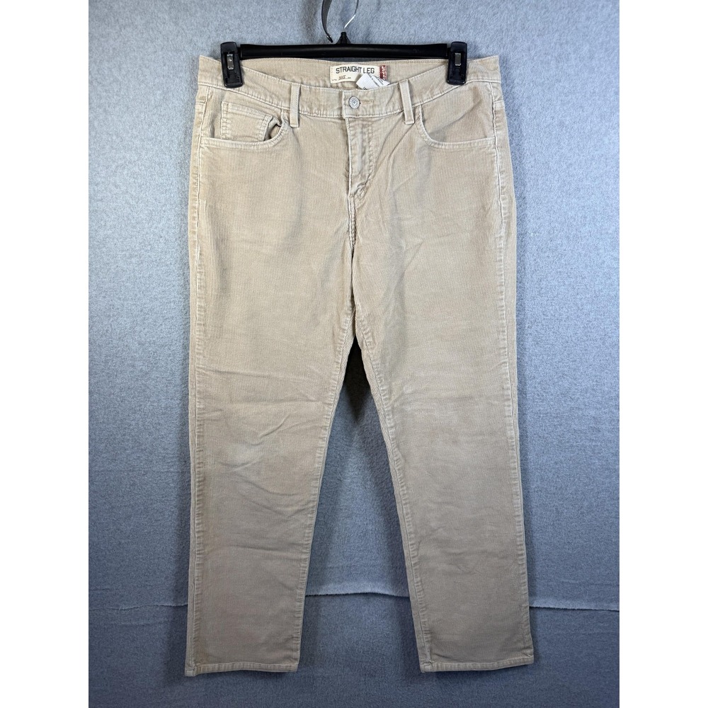 Levi's Pants Womens 12 Khaki Corduroy Straight Leg Stretch Casual 505 Jeans